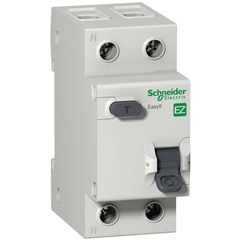 Дифференциальный автоматический выключатель Schneider Electric  EASY 9 1P+N 10А 30мА C AC 4,5 кА - Электрика, НВА - Модульное оборудование - Дифференциальные автоматы - Магазин электрооборудования для дома ТурбоВольт